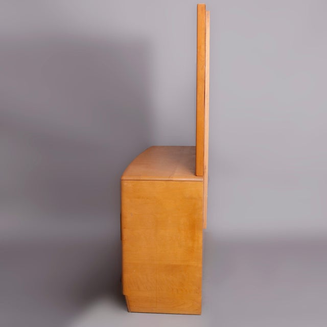 MidCentury Modern Heywood Wakefield Sculptura Dresser & Mirror in