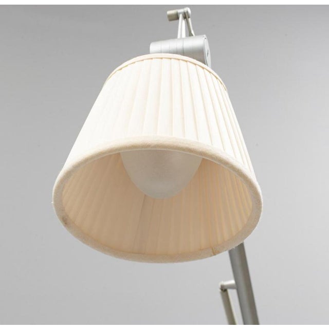 Postmodern Achimoon Table and Lamps with Pleated Fabric Shade by Philippe Starck for Flos Italy, 1993, Set of 2 For Sale - Image 3 of 11