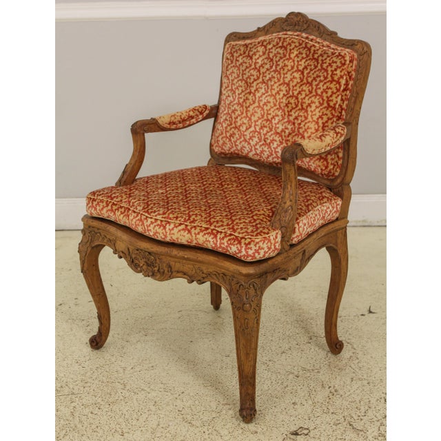 Vintage 1930s French Louis XV Carved Armchair For Sale - Image 13 of 13