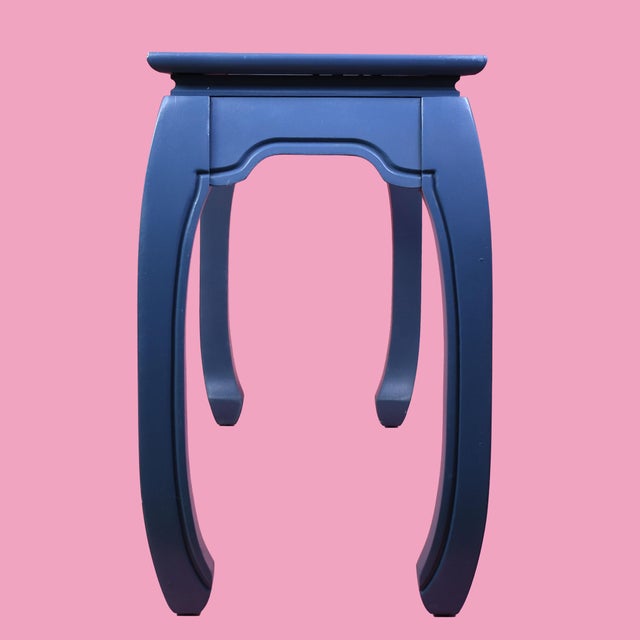 Late 20th Century Ming Style Blue Console For Sale - Image 4 of 4