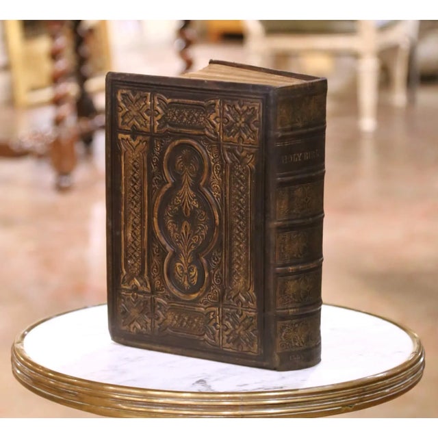 19th Century English Victorian Illustrated National Family Bible With Gilt Pages For Sale - Image 11 of 11