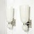 Modernist Hand-Blown Fluted 24k White Gold Fleck Murano Glass & Nickel Sconces For Sale - Image 12 of 13