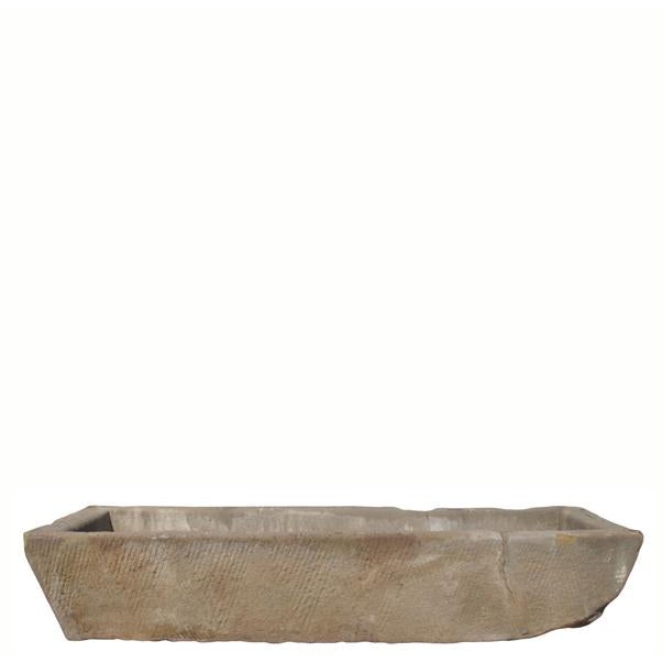74" Inch Long Hand Chiseled Stone Trough 62 For Sale - Image 12 of 12