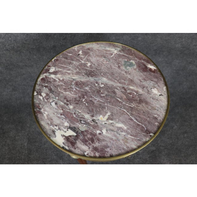 1900 - 1909 Cherubs or Satyrs Bronze Mounted French End Table Louis XVI For Sale - Image 5 of 12