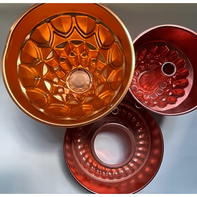 Vintage Copper Toned Aluminum Molds - Set of 3 For Sale - Image 9 of 18