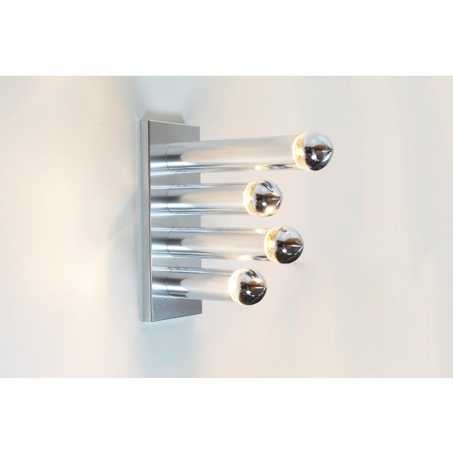 Metal Polished Wall Lamps by Gaetano Sciolari, 1970s, Set of 2 For Sale - Image 7 of 8