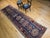 Antique Heriz Serapi Runner Rug, Hand-Knotted Wool, Geometric Pattern, Navy & Red,4x12 For Sale - Image 4 of 11
