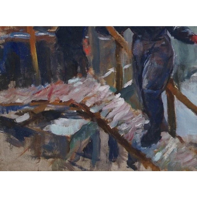 Soviet Industrial Landscape Oil Painting, Ukrainian Art, 1970s 67-90 For Sale - Image 4 of 6