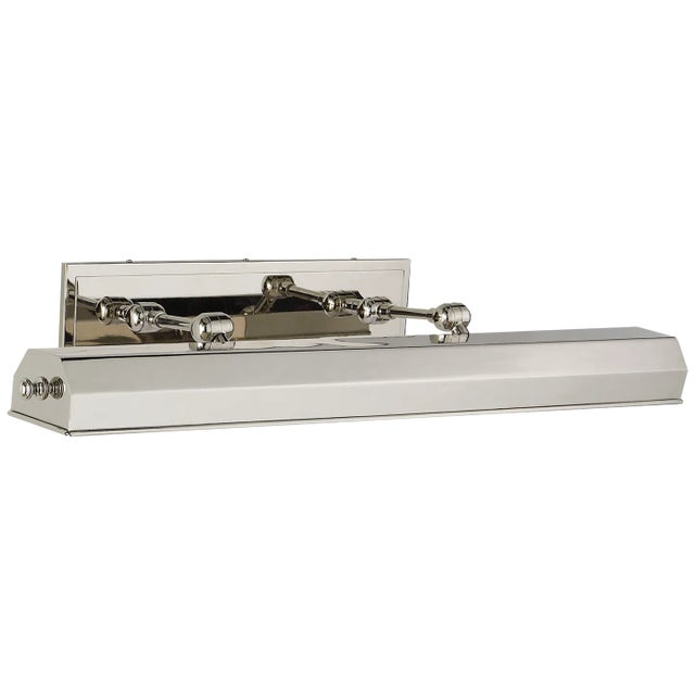 Dorchester 30" Picture Light in Polished Nickel Designer: Chapman & Myers Height: 4.5" Extension: 9.5" Backplate: 4.5" x...