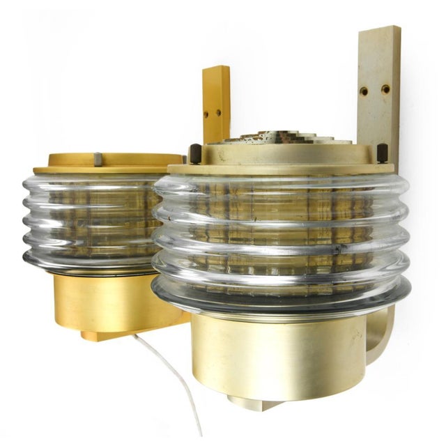 1960s Swedish Brass and Glass Wall Sconces by Hans-Agne Jakobsson - A Pair For Sale - Image 11 of 11