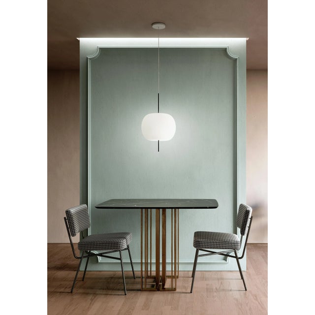 Large 'Kushi' Opaline Glass and Copper Suspension Lamp for Kdln For Sale - Image 12 of 13