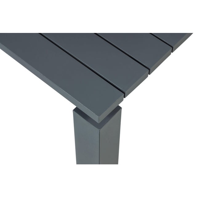 2020s Sardinia Outdoor Aluminum Coffee Table - Gray For Sale - Image 5 of 9