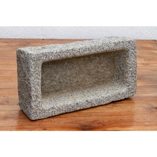 Primitive Hand-Carved Granite Basin For Sale In Los Angeles - Image 6 of 9