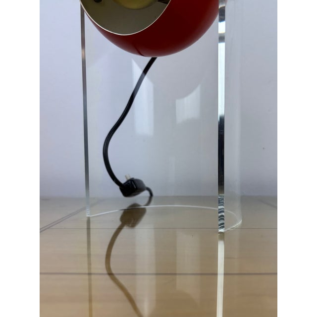 Space Age Orange Spot Light with Acrylic Stand, 1970s For Sale - Image 14 of 16