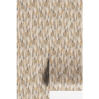 Tassel Trellis Grasscloth Wallpaper by House Party | Imperial Sand | 6 Yards For Sale