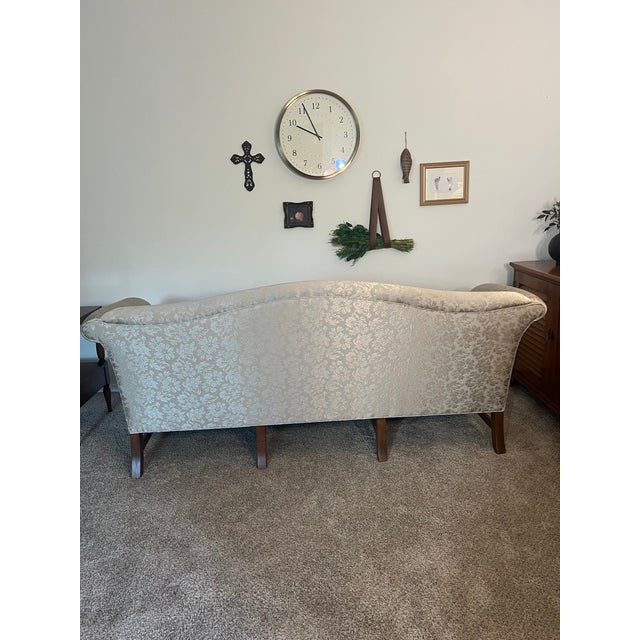 Wood 1980s Custom Chippendale Camelback Mahogany Sofa For Sale - Image 7 of 15