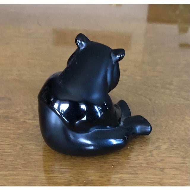 Lalique Lalique Black Panda Bear Paper Weight For Sale - Image 4 of 7