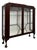 Antique Early 20th Century English Edwardian Mahogany Vitrine Cabinet For Sale