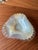 A gorgeous vintage piece of Italian opalescent "jelly fish" art glass featuring a delicately ruffled edge on a heavy...