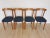 Vintage Italian Dining Chairs with Blue Fabric Seats from Calligaris, 1990s, Set of 4 For Sale - Image 12 of 18