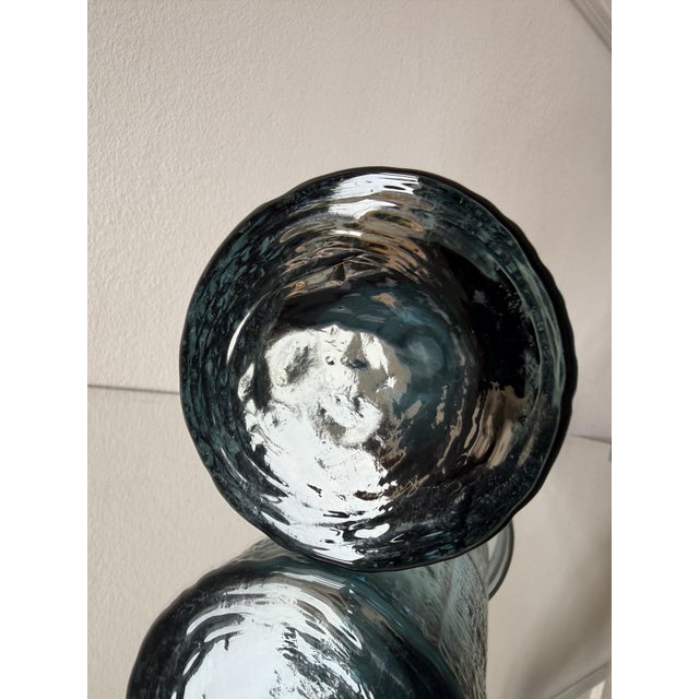 Gray Model 1495 Smoke Blue Safari Vase by Tamara Aladin for Riihimäen Lasi, 1970s For Sale - Image 8 of 13