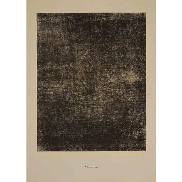 Resonances is a B/W lithograph on watermarked paper "Arc". Abstract composition by the French artist Jean Dubuffet . from...