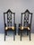 Black Elegant Pair of 1970s Black Chinoiserie Arm Chairs W/Carved Details Mid Century For Sale - Image 8 of 11