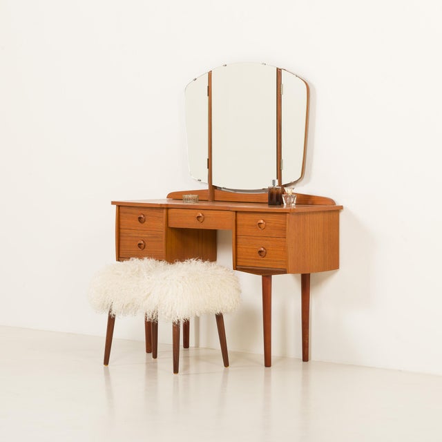 Mid-Century Scandinavian Dressing Table in Teak, Norway, 1970s For Sale - Image 14 of 14