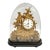 Antique French Gilt Spelter Mantel Clock Glass Dome Windmill Figural Victorian Clock C. 1880 For Sale