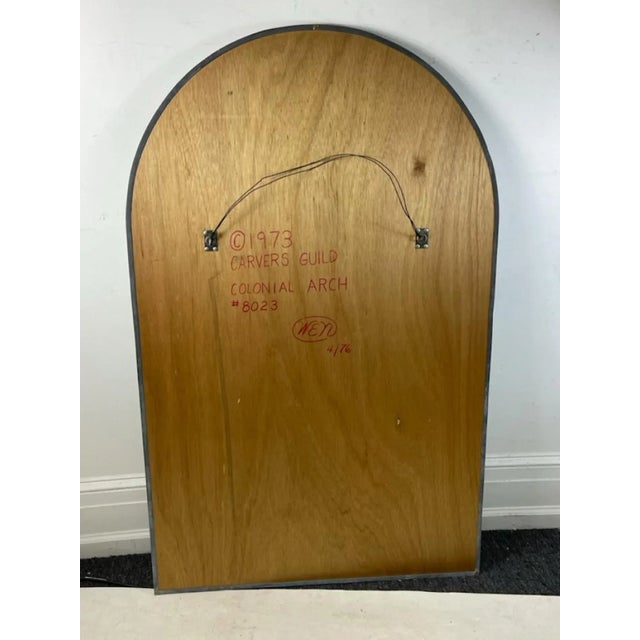 Metal 1970s Carol Canner Modern Colonial Arch Mirror For Sale - Image 7 of 8