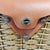 Ooak Mid-Century 1960s Woven Wicker Creel Basket With Leather Flap Tubular Handles For Sale - Image 13 of 17