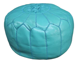 Moroccan Leather Pouf