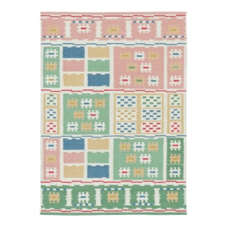 Rug & Kilim’s Scandinavian-Inspired Rug With Multi-Color Geometric Patterns For Sale
