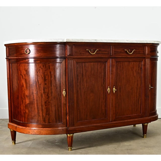 French 19th Century Louis XVI Style Demilune Enfilade For Sale In Baton Rouge - Image 6 of 11