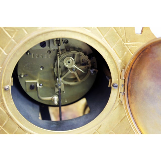 Clock in Bronze and Cloisonné Enamels, 1940s For Sale - Image 9 of 18