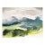 "Mountainscape No. 5" Contemporary Original Abstract Mountain Landscape Watercolor Painting on Canvas by Elizabeth Becker For Sale
