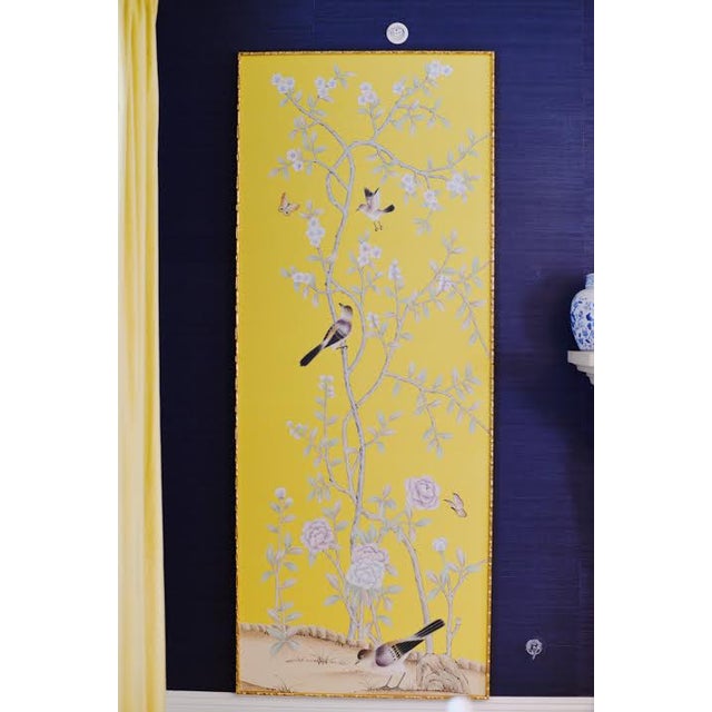 Hand Painted Chinoiserie Wallpaper Panels Chairish