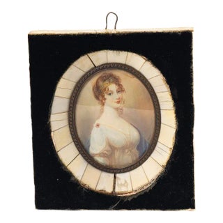 Antique 19th Century Miniature Portrait of Queen Louise For Sale