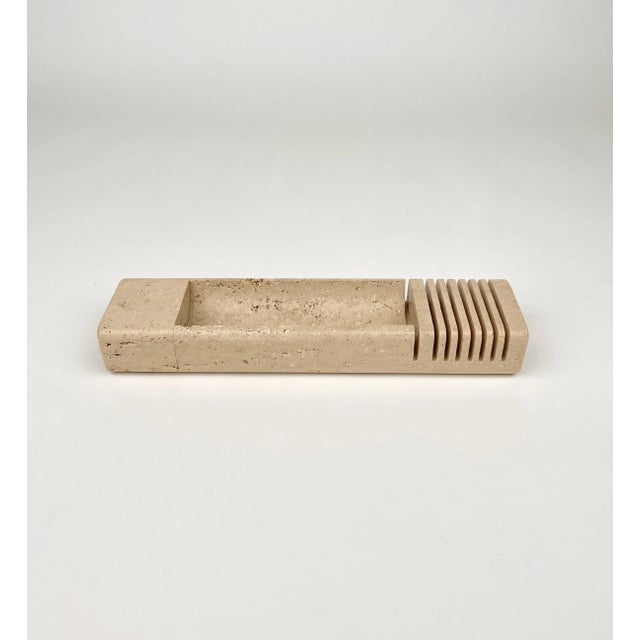 Travertine Letter & Pen Holder, Italy, 1970 For Sale - Image 10 of 17