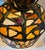 Antique Folk Art Stained Glass Pendant Fixture For Sale - Image 4 of 10