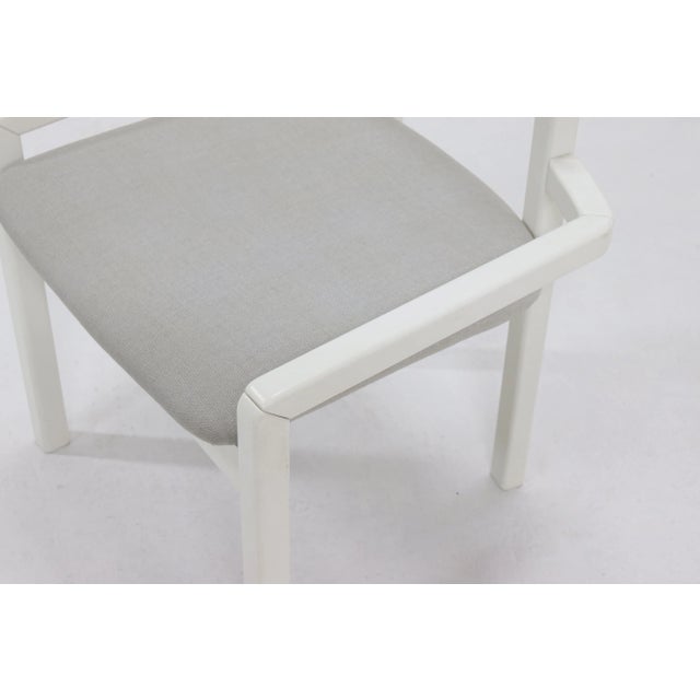 Postmodern Side Chair in White Lacquered Wood, 1980s For Sale - Image 10 of 11