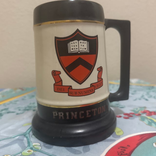 American Vintage Americana Ivy League Princeton University Ceramic Beer Stein Tankard For Sale - Image 3 of 12