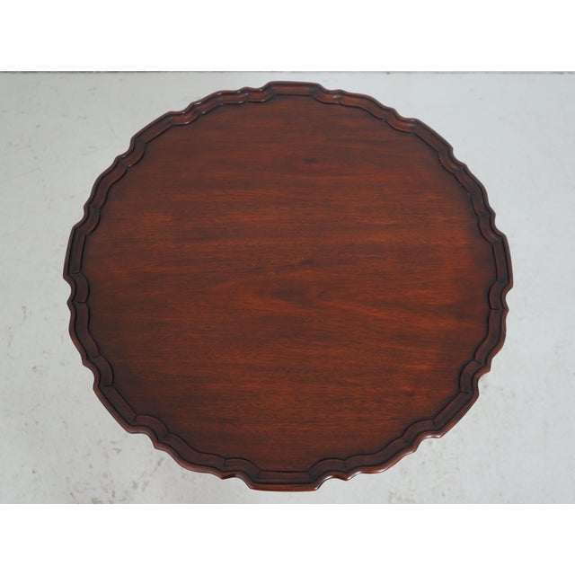 Brown Henkel Harris Mahogany Tilt-Top Piecrust Table For Sale - Image 8 of 15