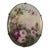 Antique Victorian Porcelain Brooch With Pink Roses For Sale