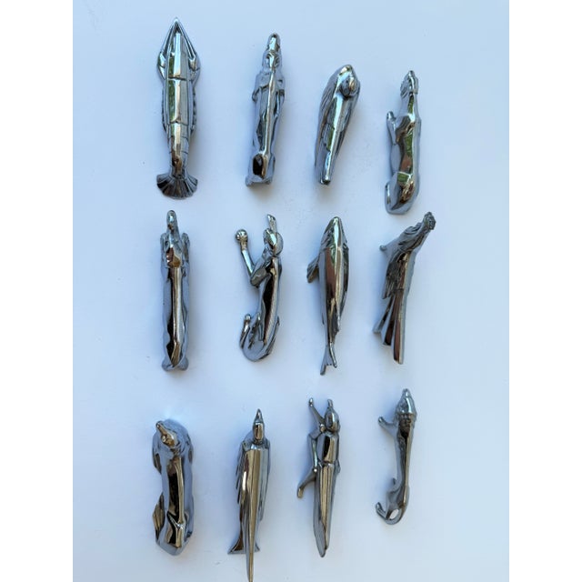 Set of 12 Art Deco Silver-Plated Figural Knife Rests, in the Manner of Christofle For Sale - Image 9 of 10