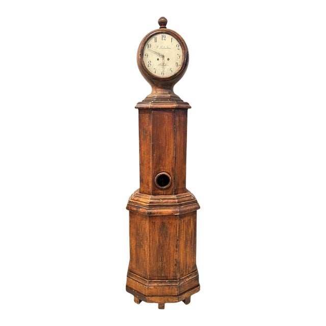19c Swedish Antique Clock From Stockholm For Sale