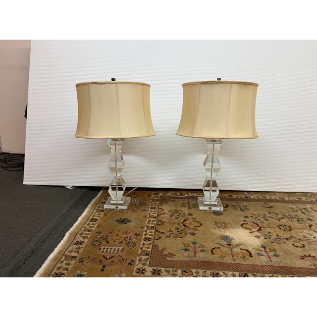 Ethan Allen Crystal Table Lamps, Pair For Sale In San Francisco - Image 6 of 14