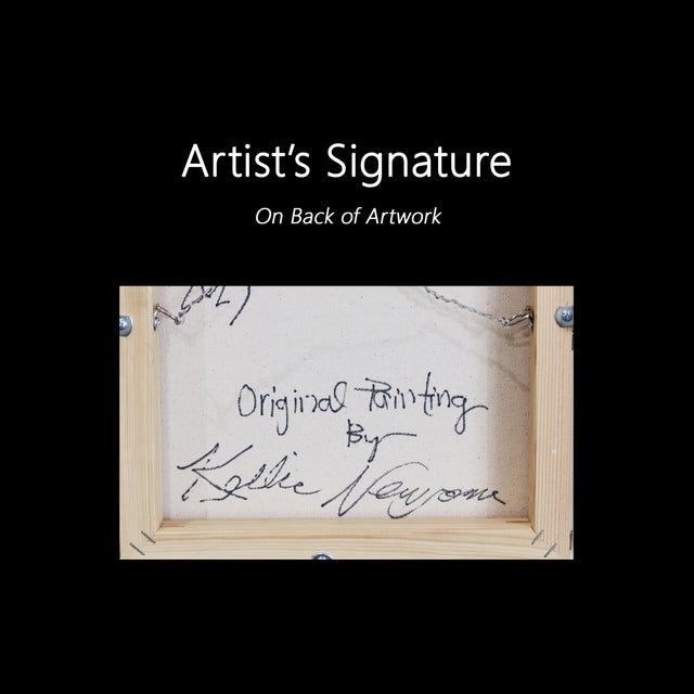 Pink Powder - Framed Abstract Colorful Still Life Mixed Media Art on Canvas Original Artwork by Kellie Newsome For Sale - Image 9 of 9