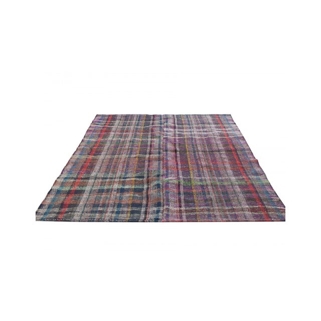 Decorative vintage rag rug from Adana region of Turkey. Approximately 45-55 years old. In very good condition.