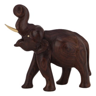 Mid-Century Teak Elephant Sculpture, 1960s For Sale